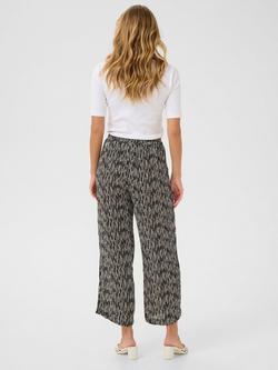 KAFFE KAmille Amber Patterned Trousers, Black/Multi - view 2, Black/Multi