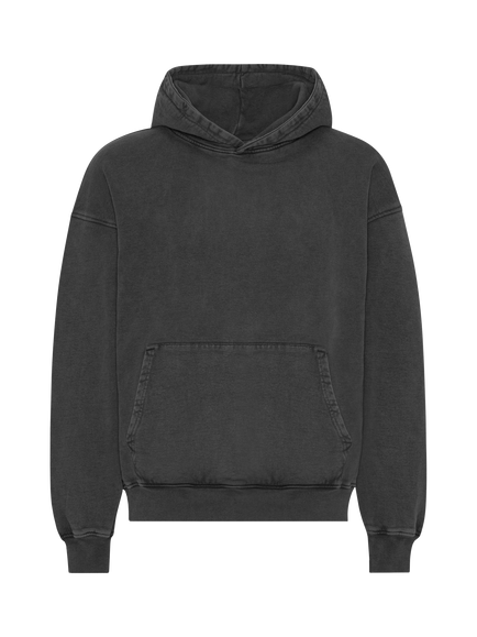 Colorful Standard Cotton Oversized Hoodie, Heather Grey, Faded Black