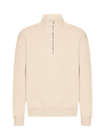 Colorful Standard Cotton Quarter Zip Sweatshirt, Ivory White