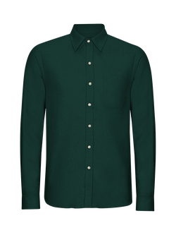 Colorful Standard Organic Cotton Regular Fit Flannel Shirt, Emerald Green