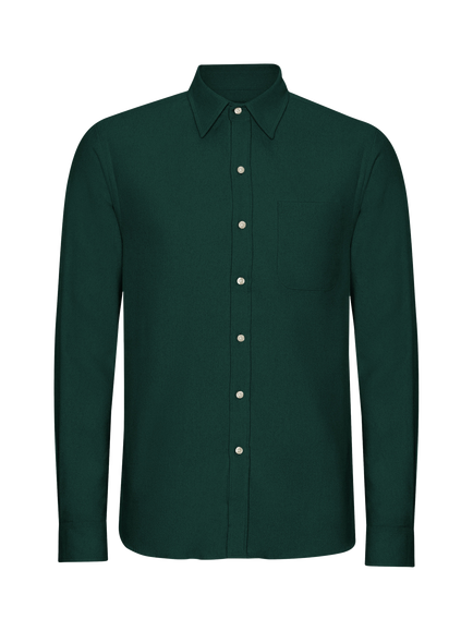 Colorful Standard Organic Cotton Regular Fit Flannel Shirt, Emerald Green