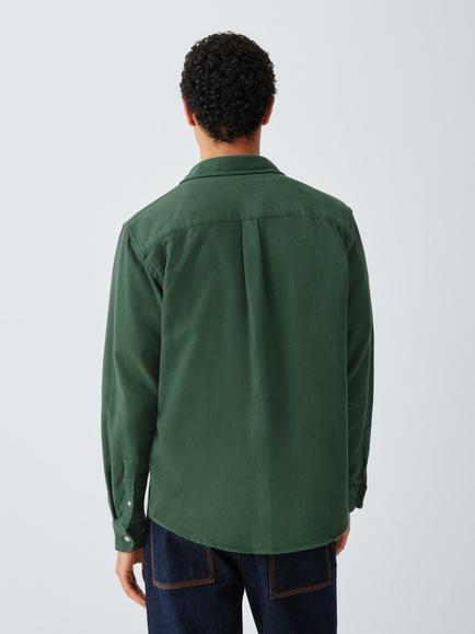 Colorful Standard Organic Cotton Regular Fit Flannel Shirt - view 2, Emerald Green