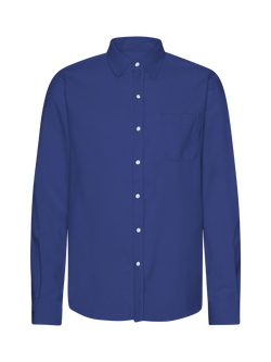 Colorful Standard Organic Cotton Regular Fit Flannel Shirt, Marine Blue