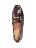 Dune Grained Leather Square Toe Loafers, Burgundy