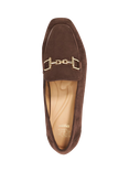 Dune Grained Suede Square Toe Loafers, Brown