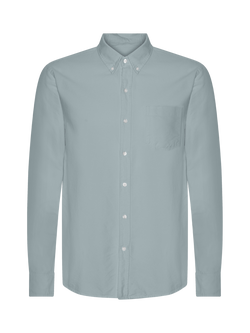 Colorful Standard Button Down Collar Cotton Oxford Shirt, Steel Blue