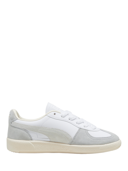 PUMA Kids' Palermo Leather Trainers, Tan/White/Grey, Tan/White/Grey