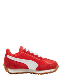 PUMA Kids' Easy Rider Vintage Trainers, Red/White
