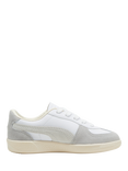 PUMA Kids' Palermo Leather Trainers, White/Grey/Almond