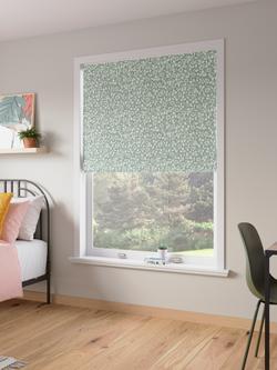 John Lewis Marlow Trail Blackout Roman Blind - view 2, Duck Egg Sage