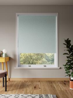 John Lewis Textured Weave Blackout Roller Blind, Duck Egg