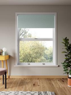 John Lewis Textured Weave Blackout Roller Blind - view 2, Duck Egg
