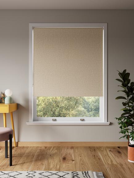 John Lewis Textured Weave Blackout Roller Blind, Natural