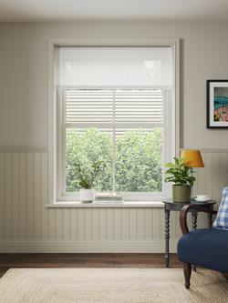 John Lewis Cordless Sheer Roller Blind, White