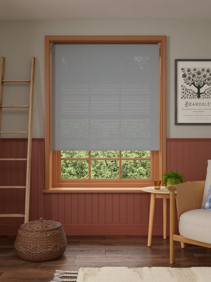 John Lewis Cordless Sheer Roller Blind, Grey