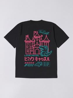Edwin Pink Castle Cotton T-Shirt - view 2, Black