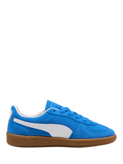 PUMA Kids' Palermo Suede Trainers, Blue/White, Blue/White