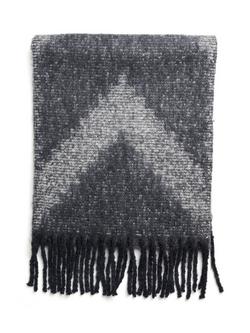 KAFFE Vinja Geometric Scarf, Black/Multi, Black/Multi