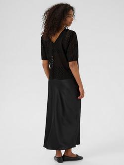 KAFFE Masha Round Neck Top, Black - view 2, Black