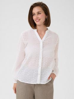 KAFFE May Textured V-Neck Top, White