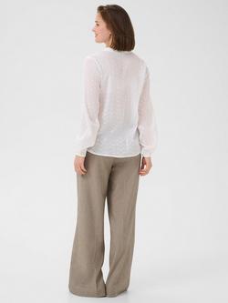 KAFFE May Textured V-Neck Top - view 2, White