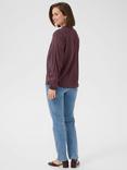 KAFFE May Textured V-Neck Top, Mid Red