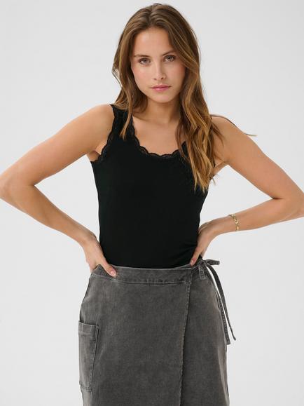 KAFFE KAomi Vest Top, Black