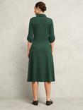 Hobbs Angelica Ponte Midi Dress, Rich Sage Green