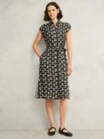 Hobbs Kalinda Geometric Print Shirted Midi Dress