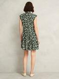 Hobbs Layla Floral Print Turn-up Cap Sleeves Mandarin Neck Mini Dress