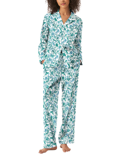 myza Boho Zebra Long Sleeve Long Pyjama Set, Green