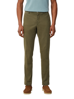 Hackett London Kensington Slim Fit Textured Chinos, Cargo Green, Cargo Green