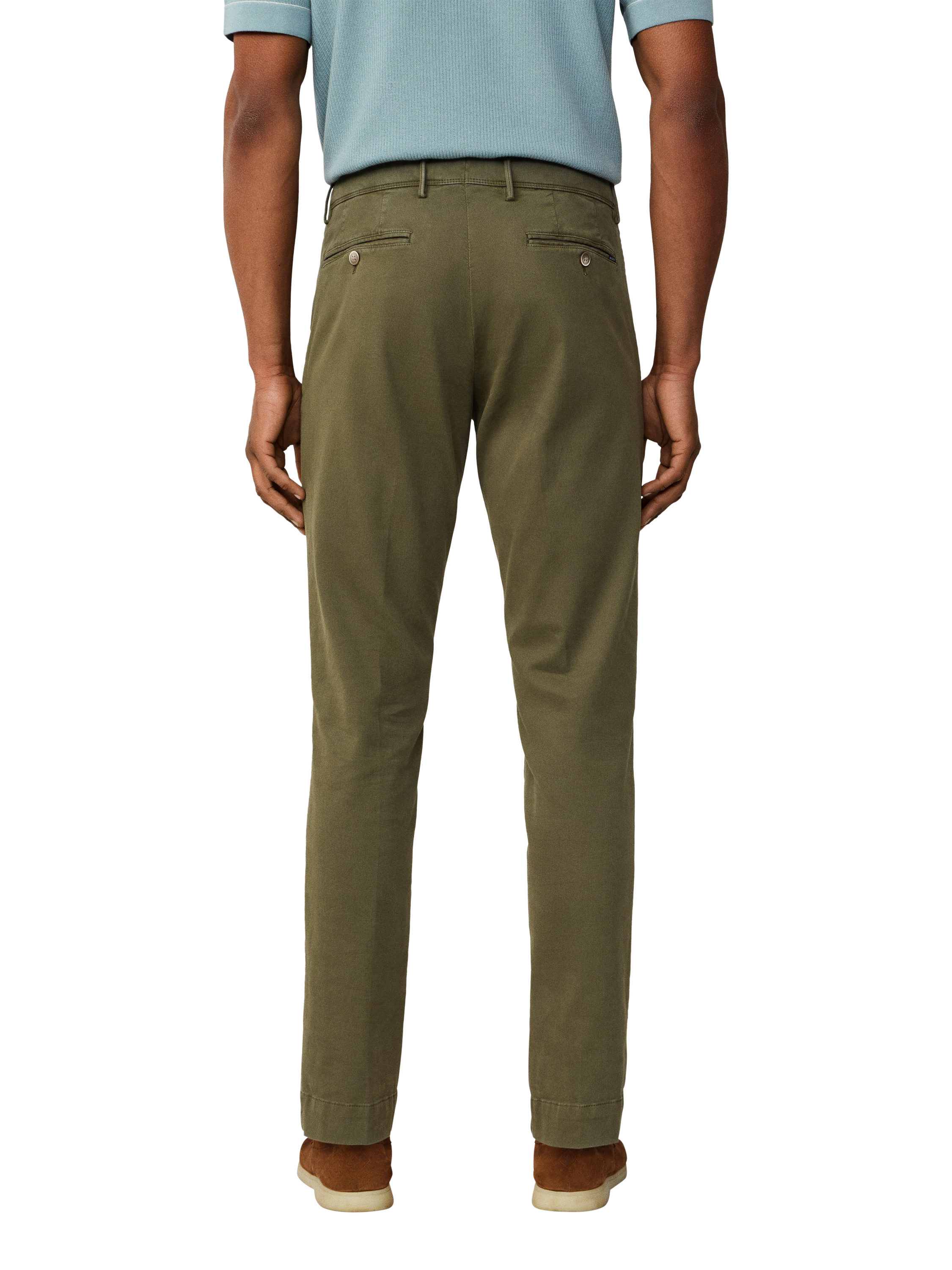 Product image 2 of 7, which shows Hackett London Kensington Slim Fit Textured Chinos, Cargo Green, 28R
