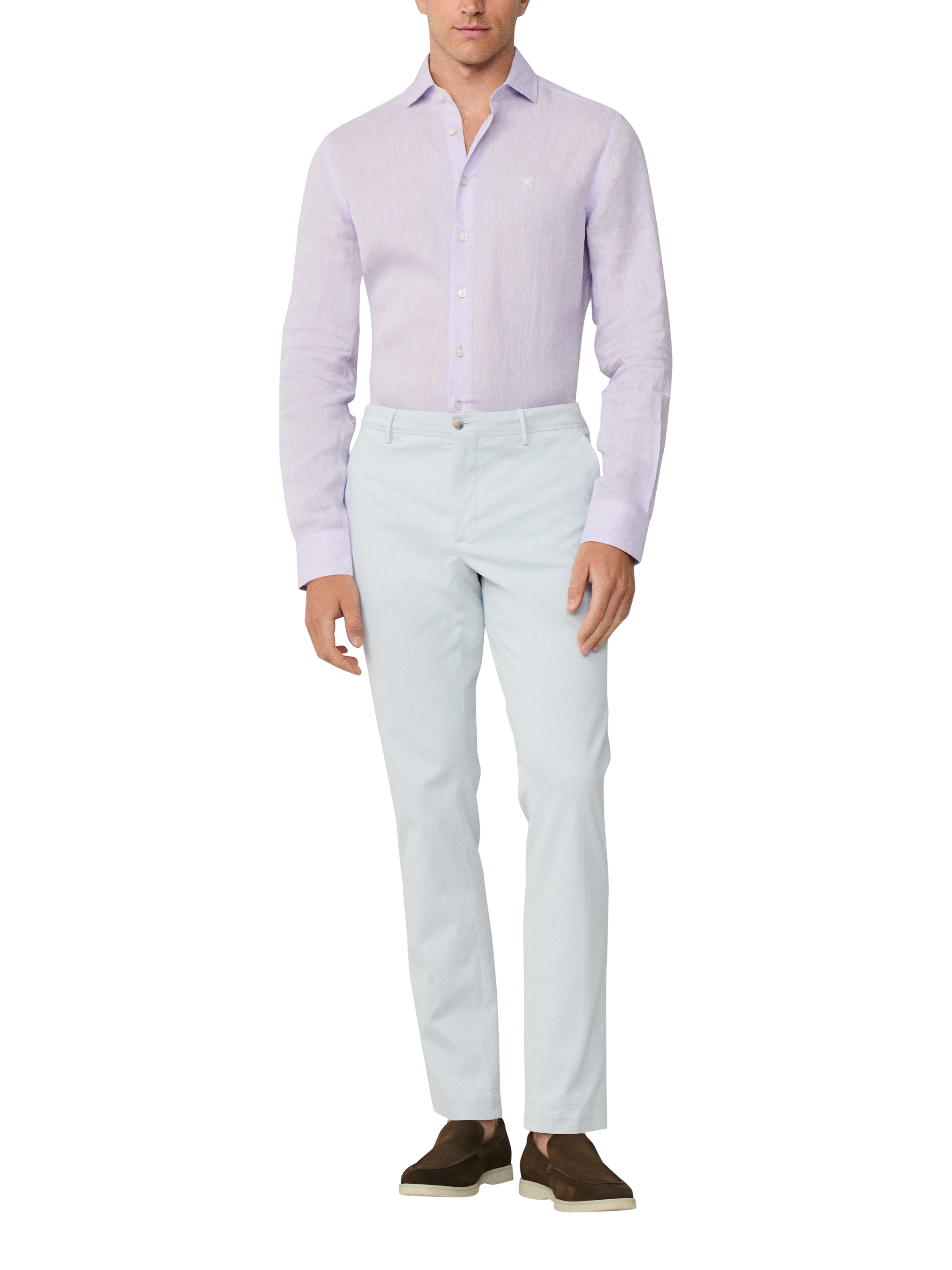 Product image 2 of 5, which shows Hackett London Slim Fit Kensington Chinos, Pearl Grey, 28R