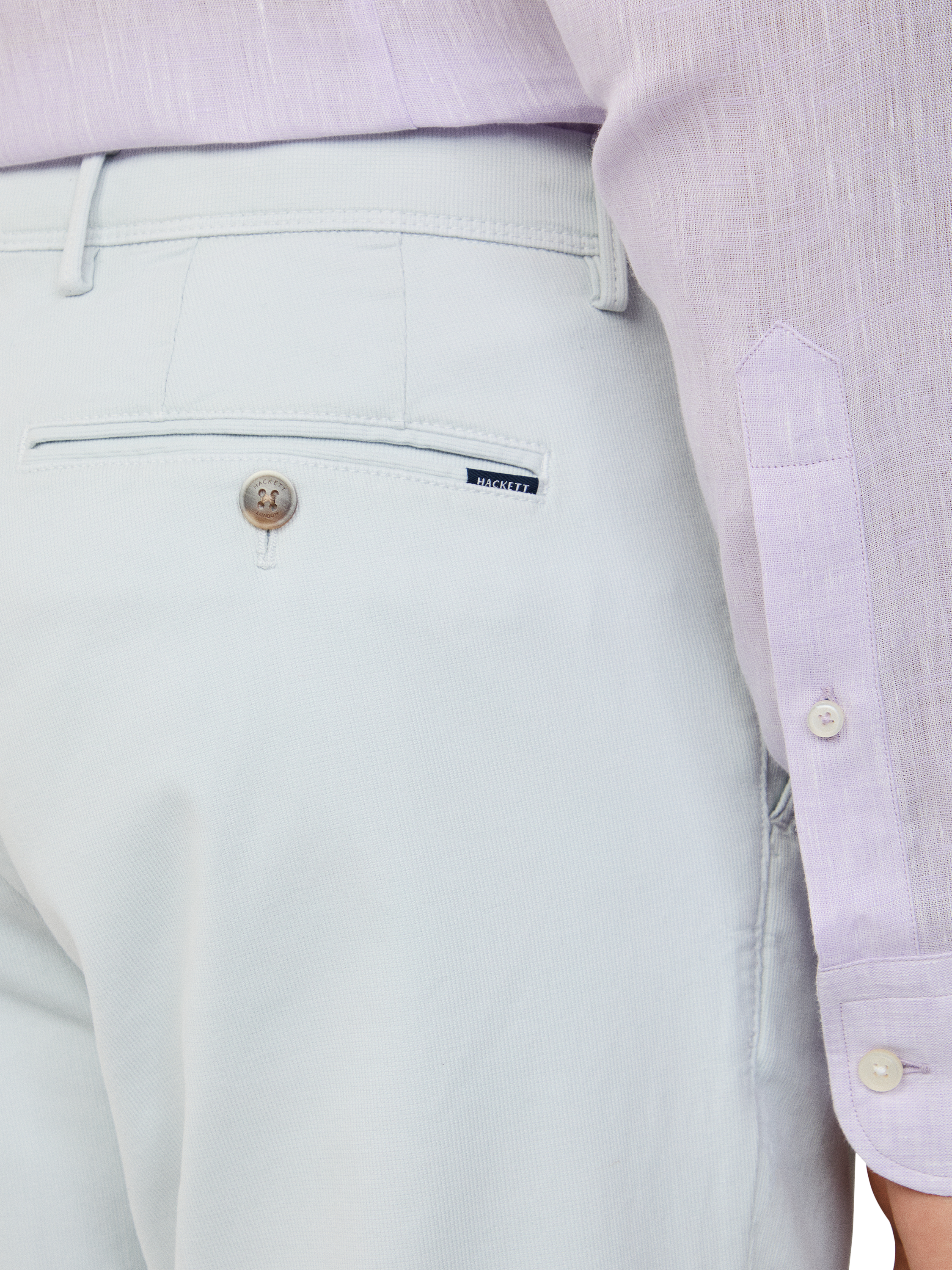 Product image 5 of 5, which shows Hackett London Slim Fit Kensington Chinos, Pearl Grey, 28R