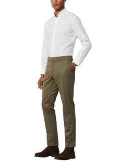 Hackett London Slim Fit Kensington Cotton Blend Chinos - view 2, Cargo Green