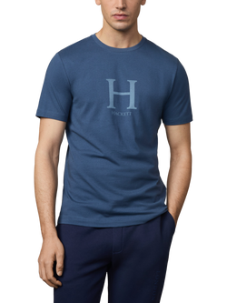 Hackett London H Graphic Classic Fit T-Shirt, Dark Denim Blue, Dark Denim Blue
