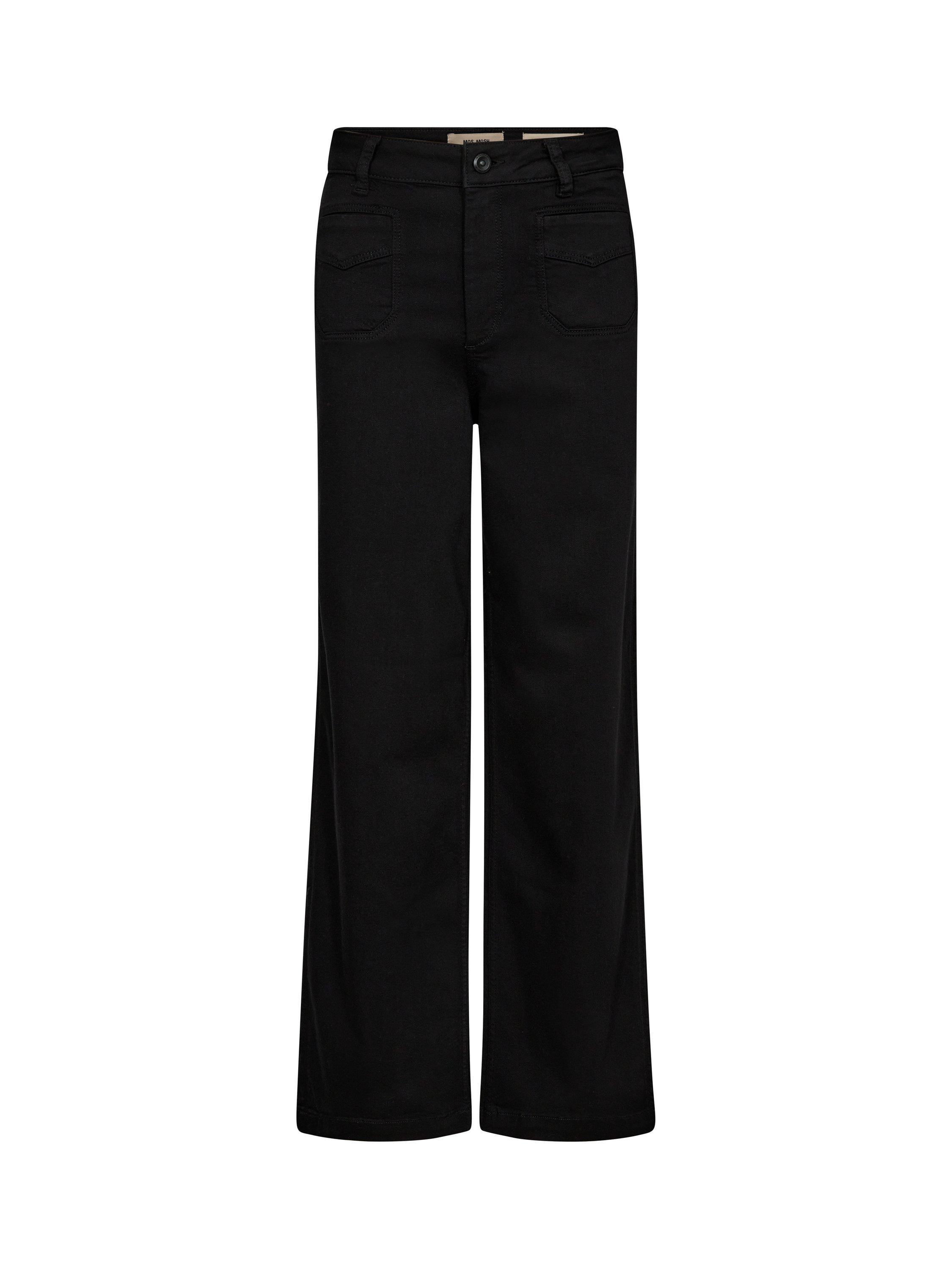 Product image 1 of 2, which shows MOS MOSH MMColette Deluxe Wide Leg Mixed Blend Denim Jeans, Black, 25R