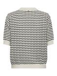 MOS MOSH MMPin Striped Short Sleeve Cotton Blend Knit Jumper