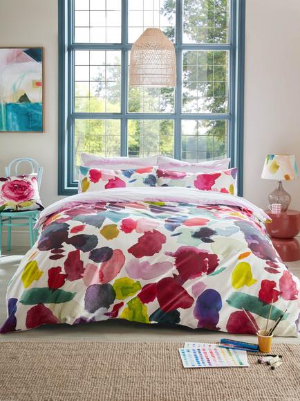 bluebellgray Abstract 250 Thread Count Reversible Duvet Cover Set, Multi