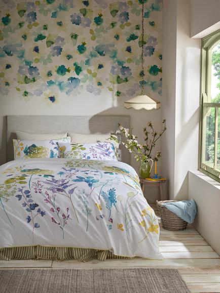 bluebellgray Botanical 250 Thread Count Duvet Cover Set, Multi