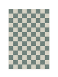 Ruggable Jaque Checkered Flatwoven Rug, Slate Green