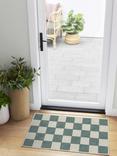 Ruggable Jaque Checkered Flatwoven Rug, Slate Green