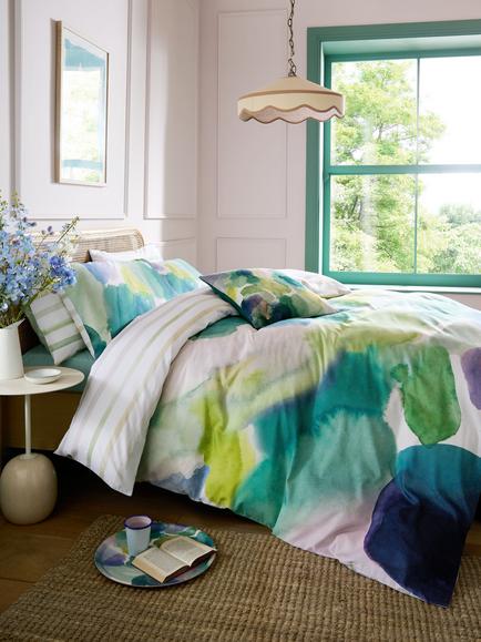 bluebellgray Lochaber 250 Thread Count Reversible Duvet Cover Set, Multi