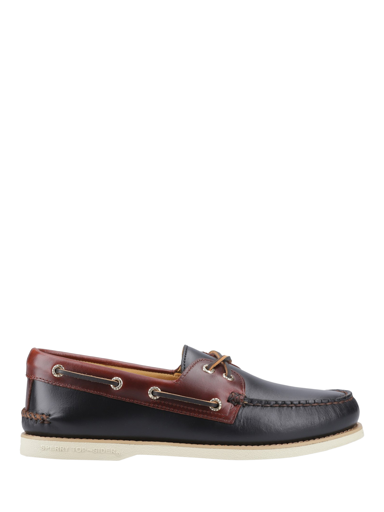 Product image 1 of 4, which shows Sperry Leather Boat Shoes, Black, 7