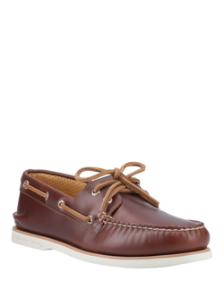 Sperry Leather Boat Shoes, Tan - view 2, Tan