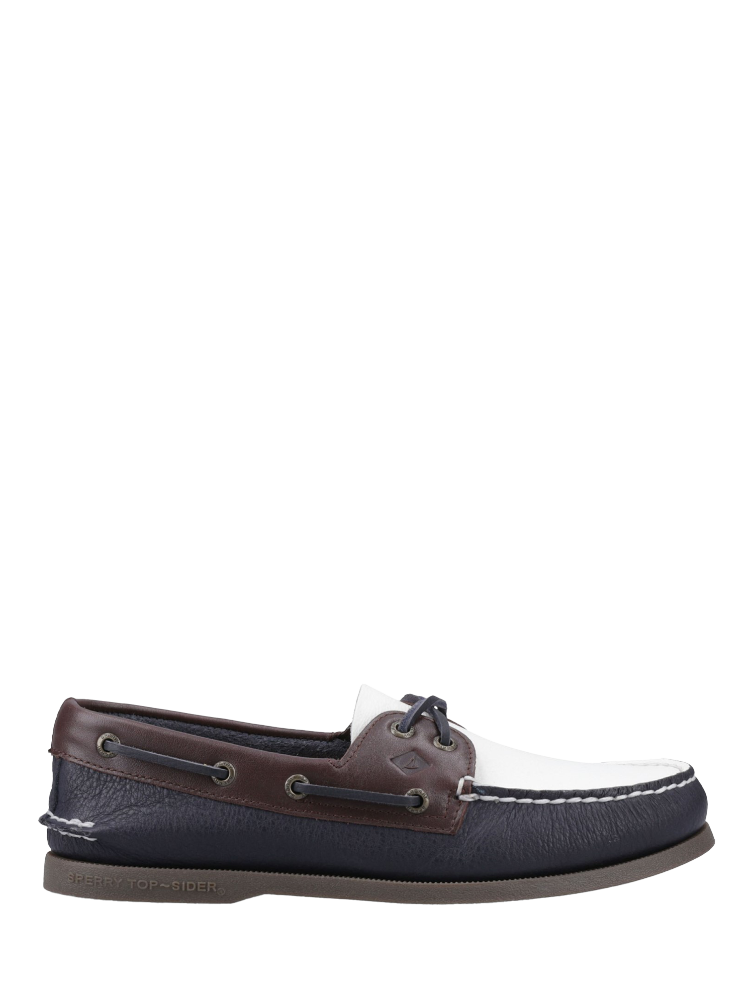 Sperry Leather Lace-Up Boat Shoes, Navy