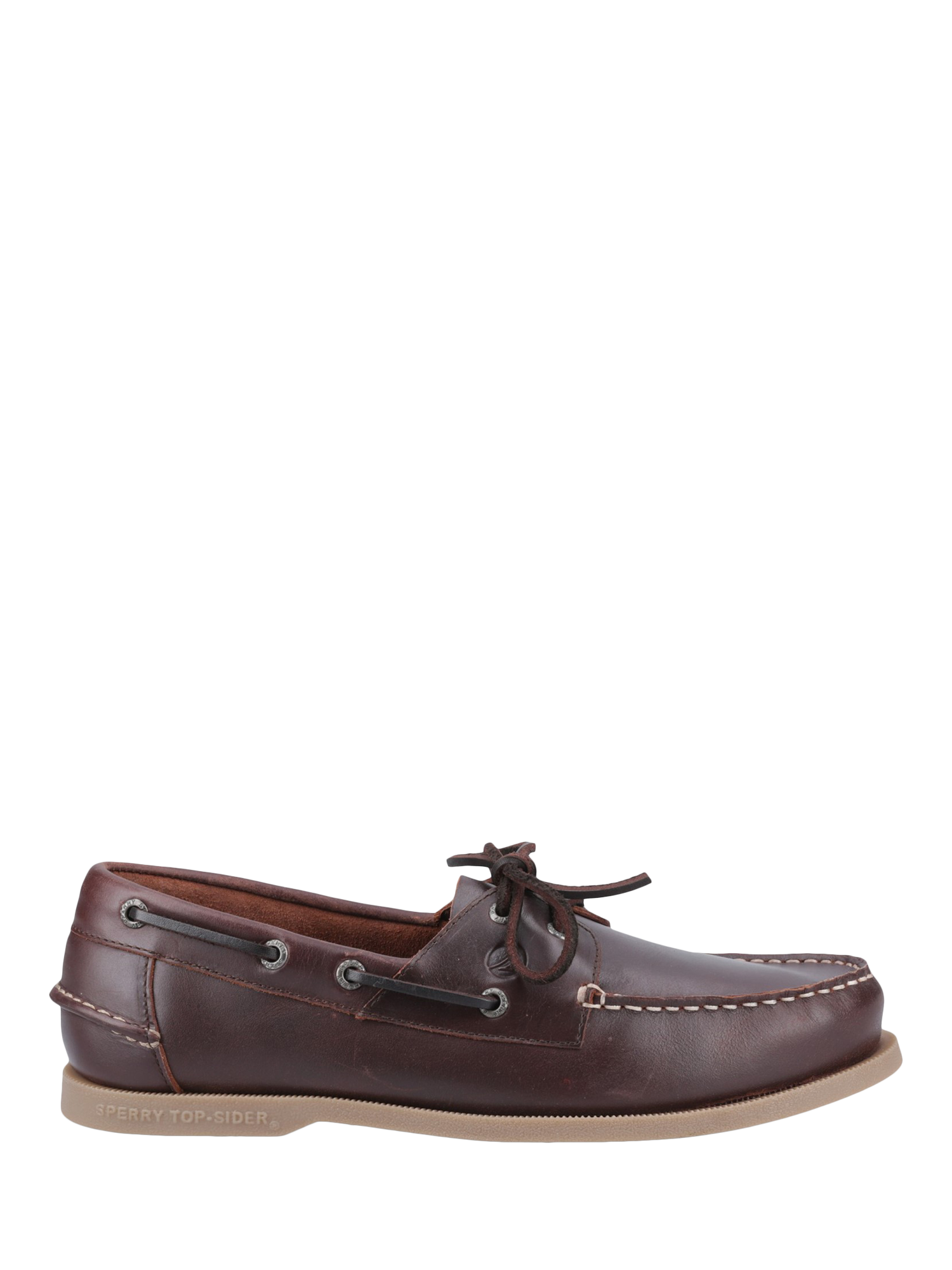 Product image 1 of 4, which shows Sperry Tacoma Leather Boat Shoes, Brown, 7
