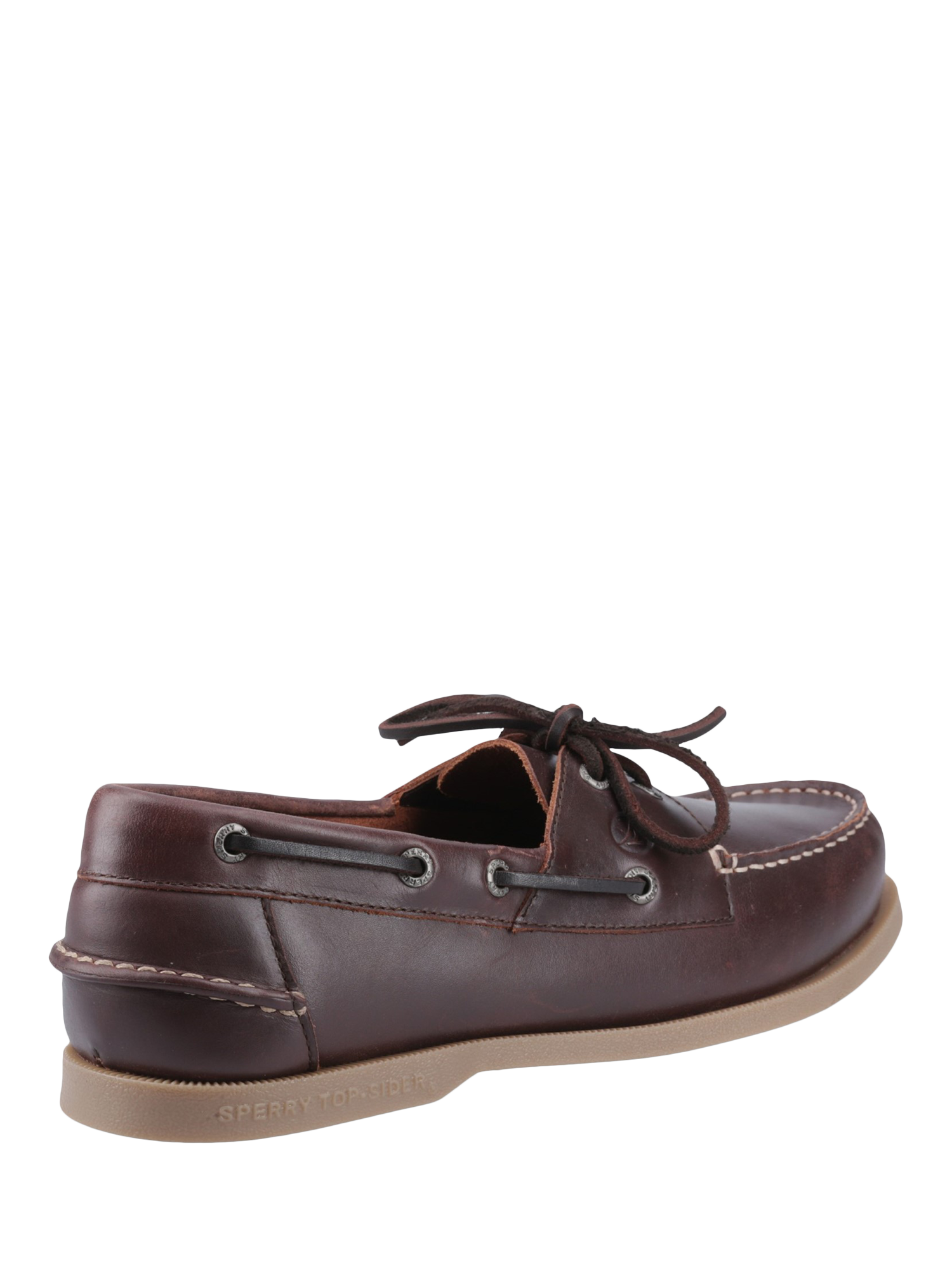 Product image 3 of 4, which shows Sperry Tacoma Leather Boat Shoes, Brown, 7