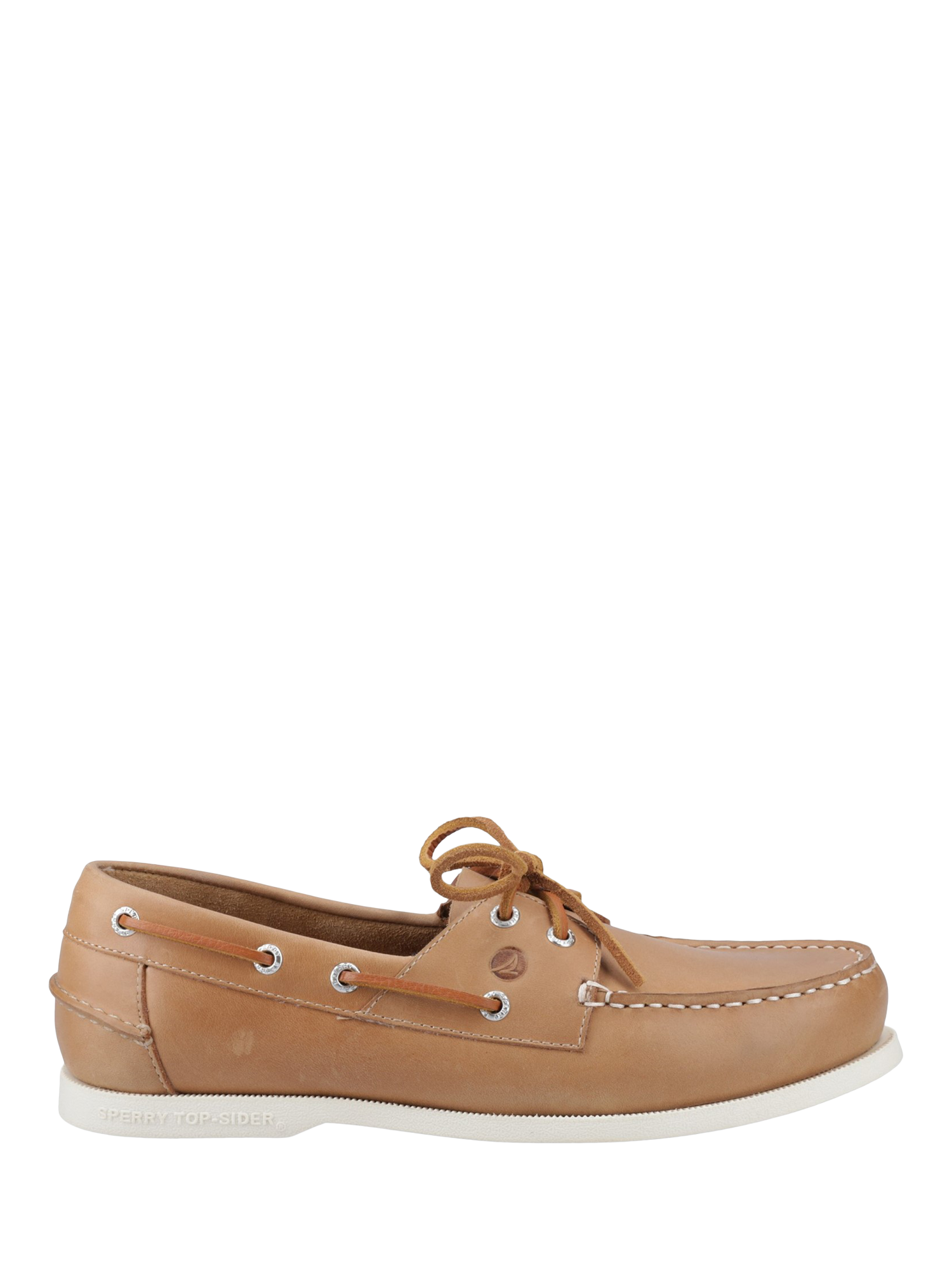 Product image 1 of 4, which shows Sperry Tacoma Leather Boat Shoes, Camel, 7